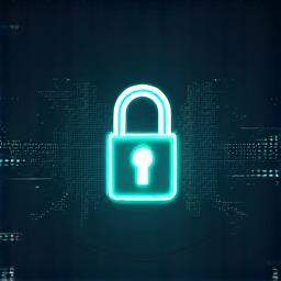 Subtle lock icon indicating digital protection